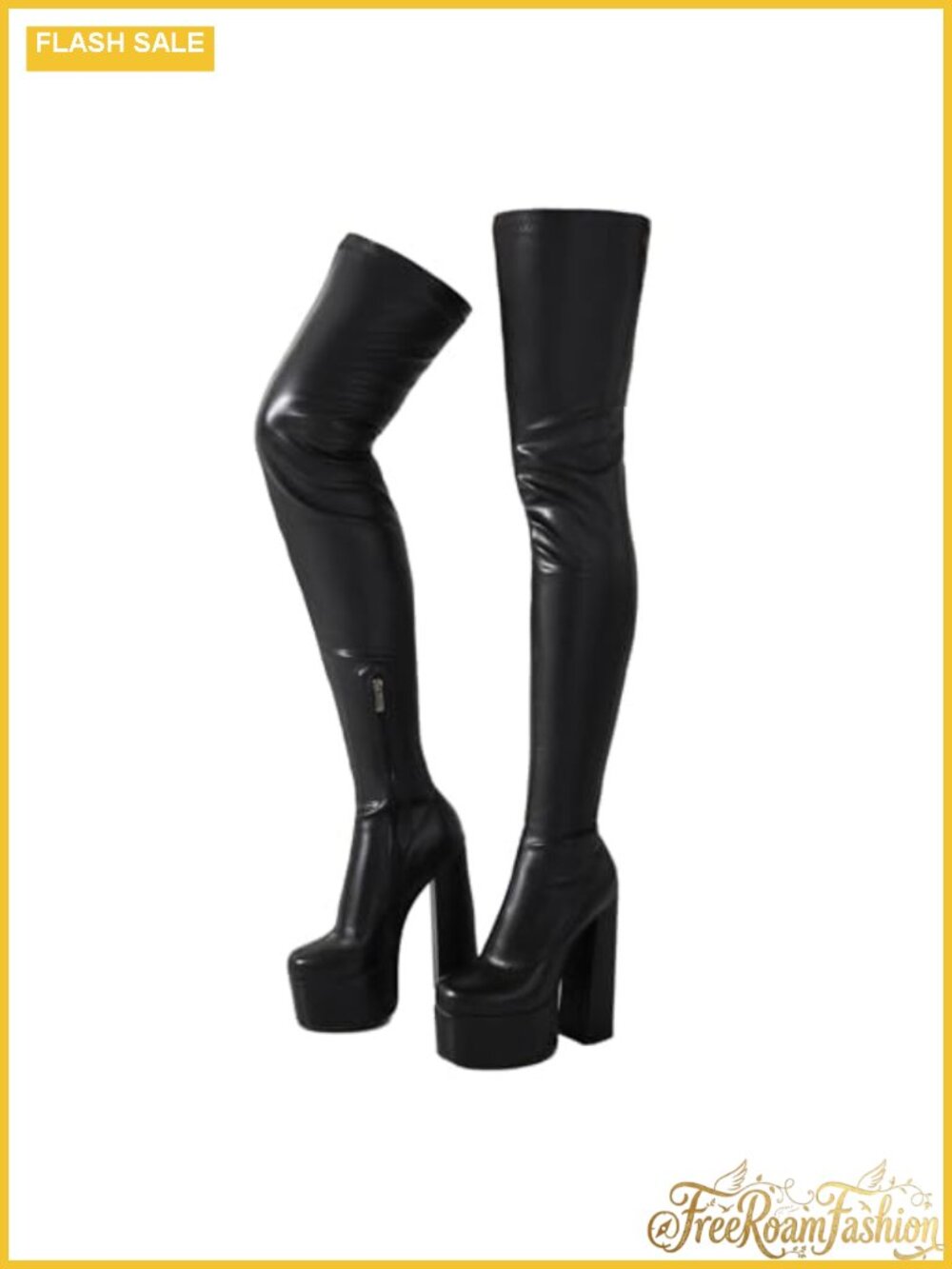 Women's Over-the-Knee Boots Thigh High Block Heel Platform Artificial Leather